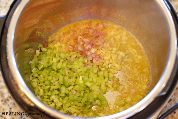 add veggies to instant pot oyster stew