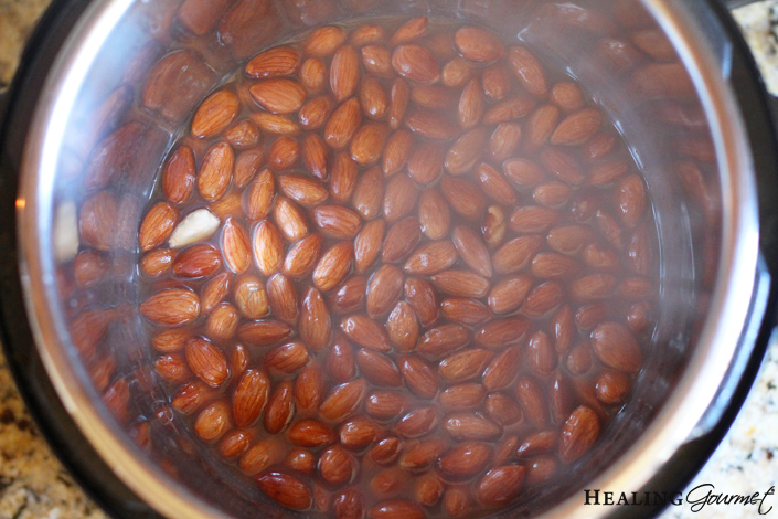 steamy almonds for almond milk