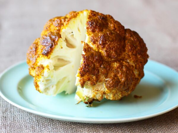Whole Roasted Cauliflower with Indian Spice