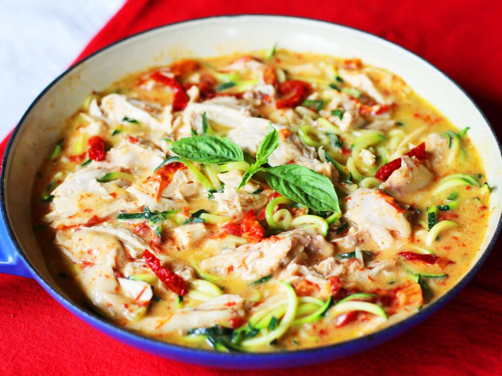 Paleo Chicken Alfredo with Zoodles