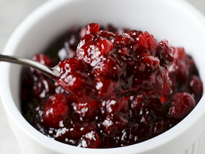 Image from a post with the title: Low Glycemic Cranberry Sauce.