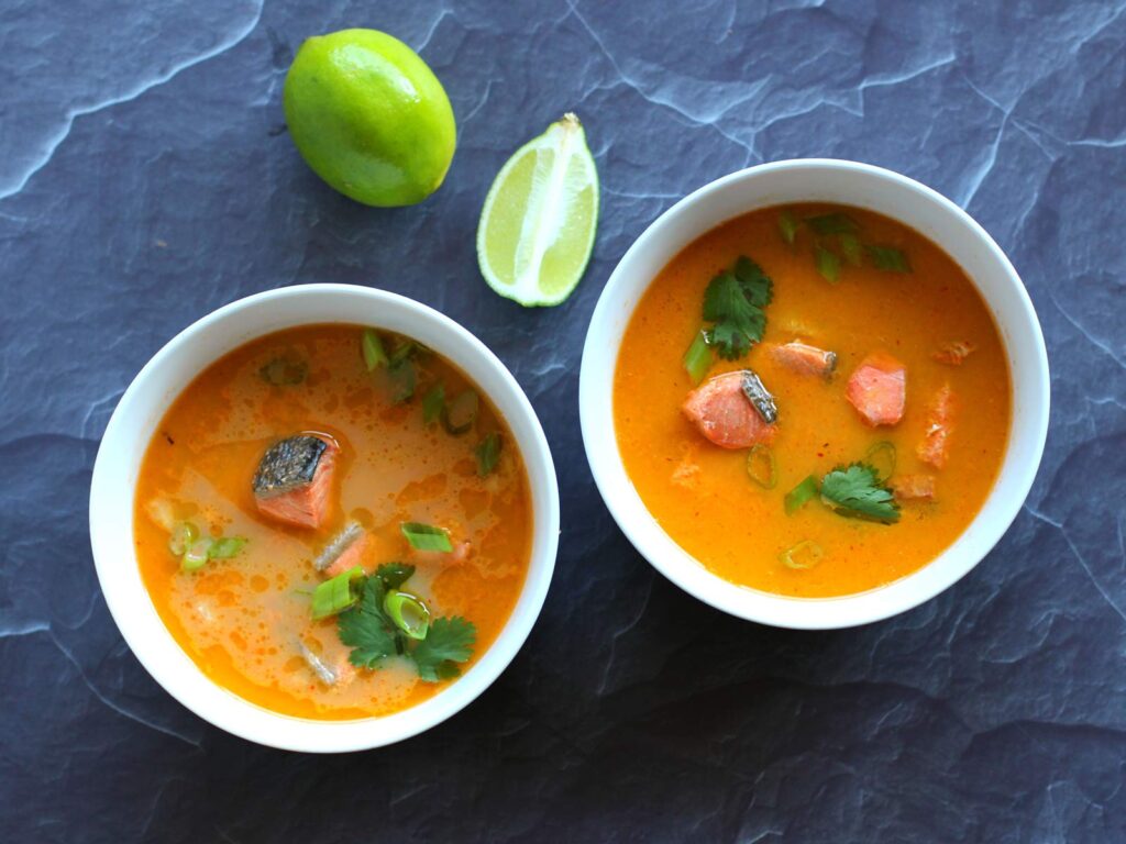 Instant Pot Keto Thai Salmon Curry
